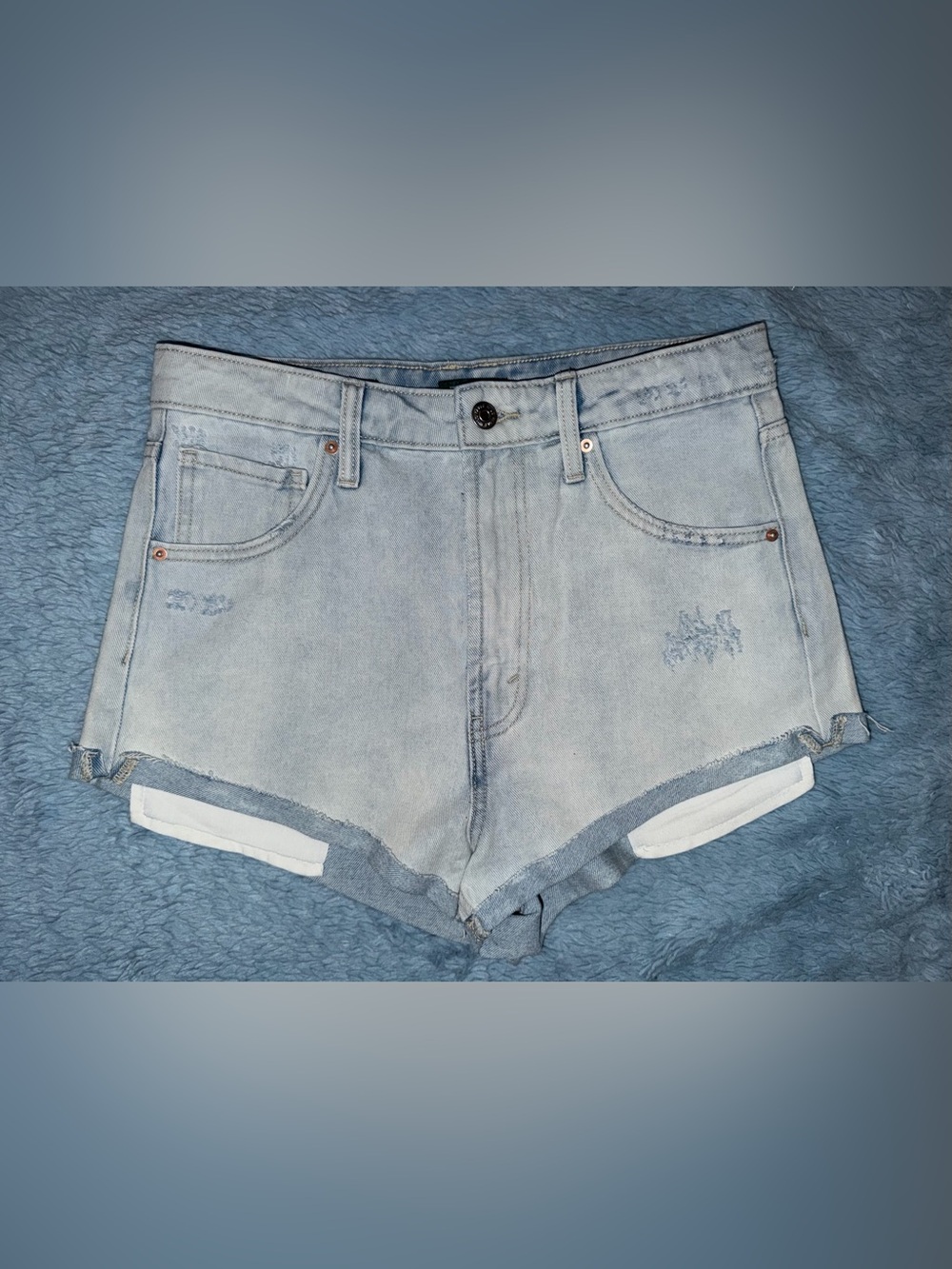 wild fable Faded Light Blue Denim Cutoff Shorts